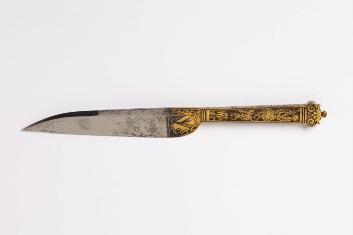 Antique Engraved Handled Knife