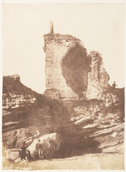 Castle Tower Ruins on Rocky Terrain