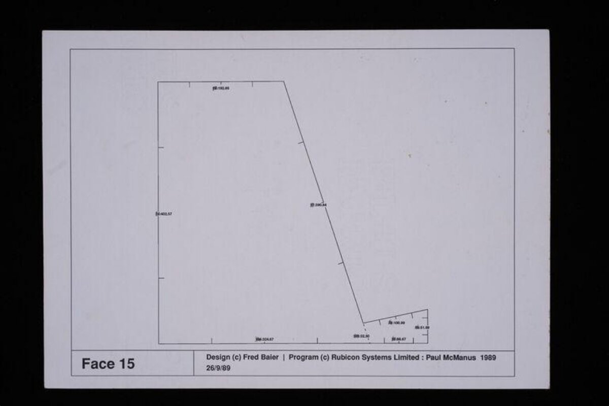 Face 15 1989 Survey Drawing