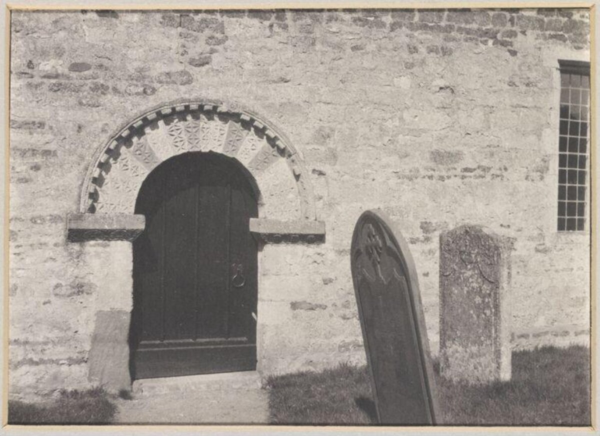 Church Door and Graveyard Headstones