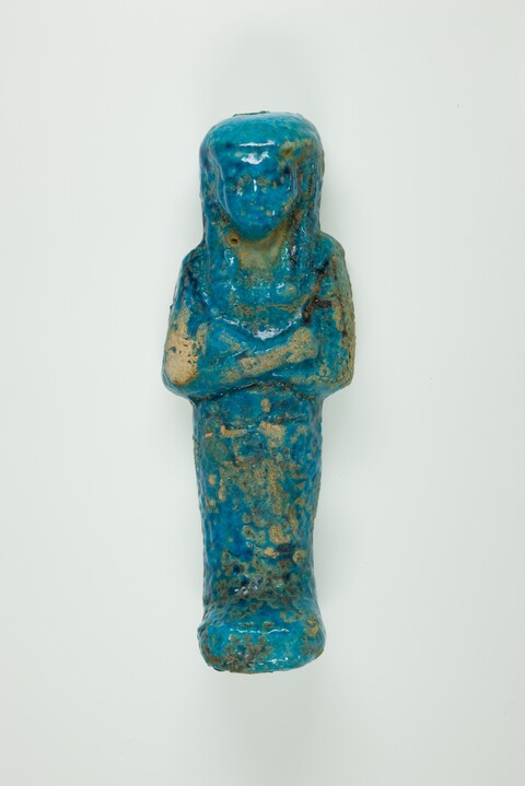 Ancient Blue Glazed Shabti Figurine