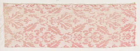 Pink Damask Textile Fragment