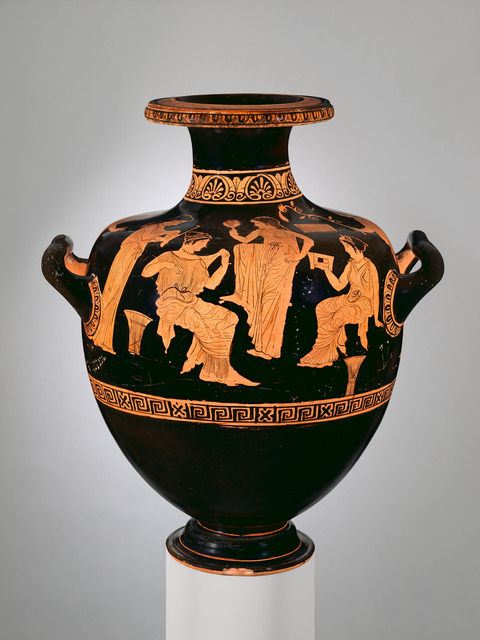 Ancient Greek Red Figure Ceramic Vase