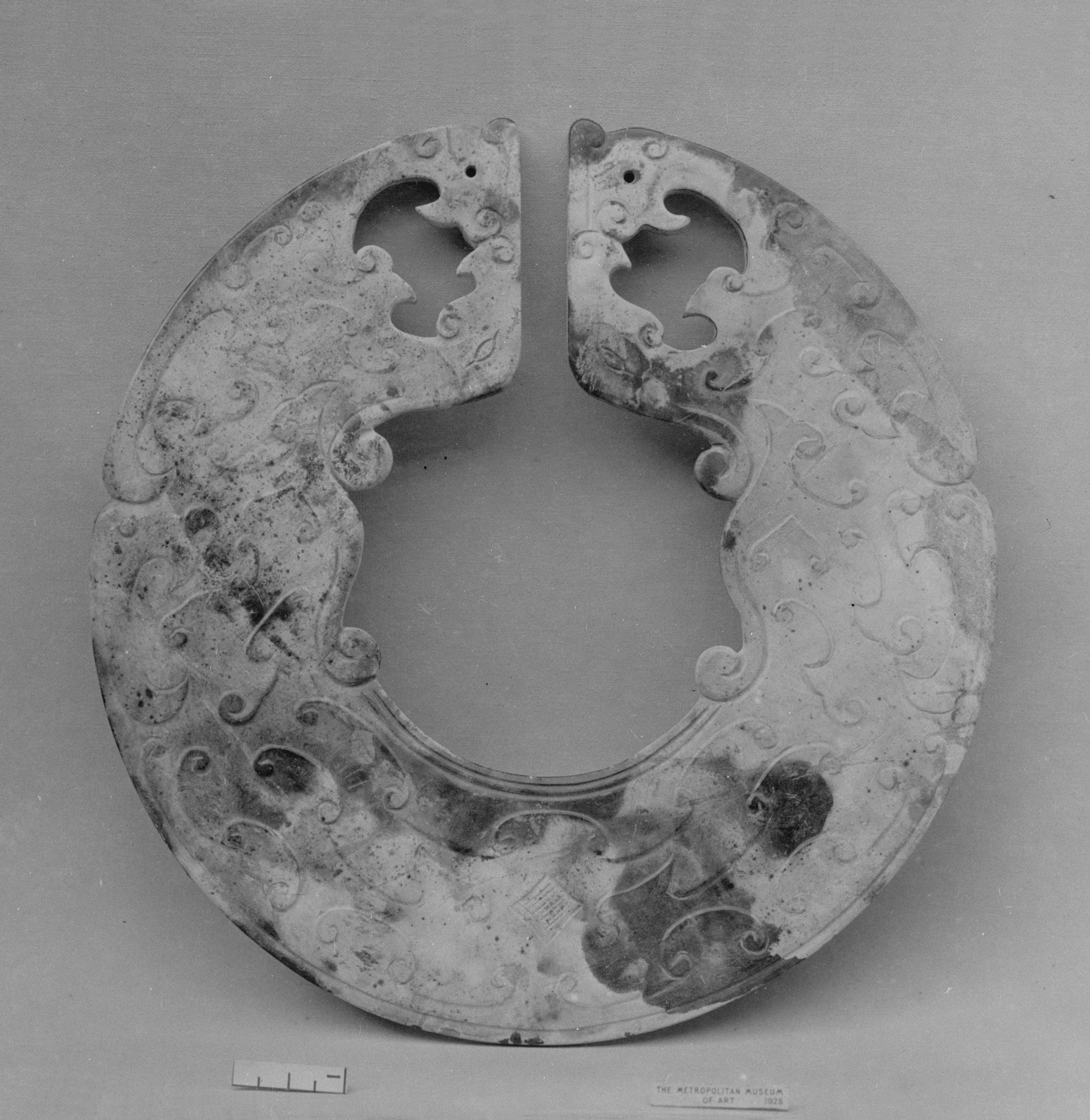 Ancient Carved Jade Half Ring