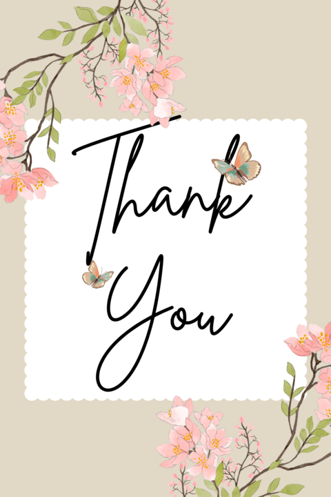 Floral Thank You Greeting Card