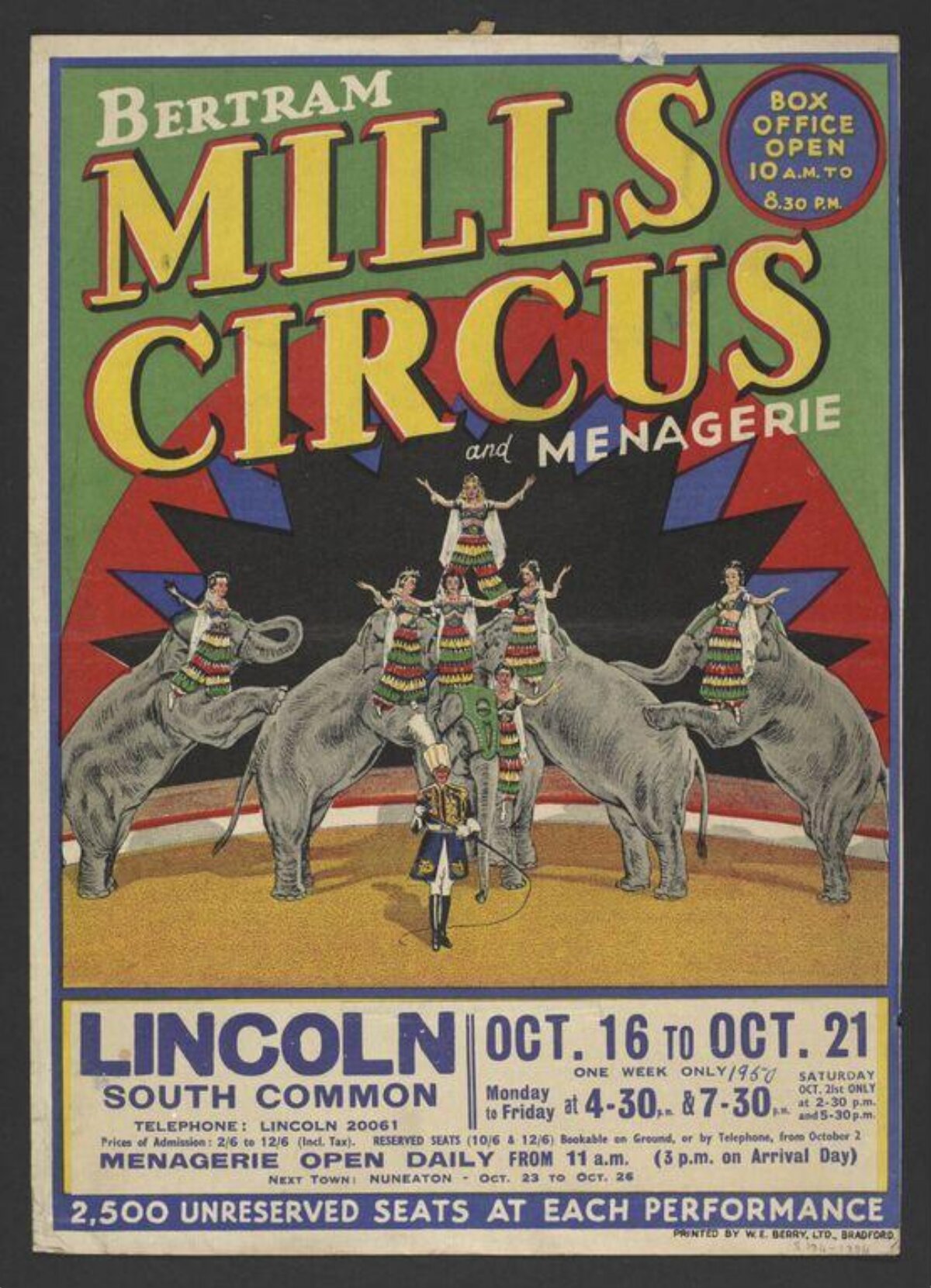 Vintage Bertram Mills Circus Poster