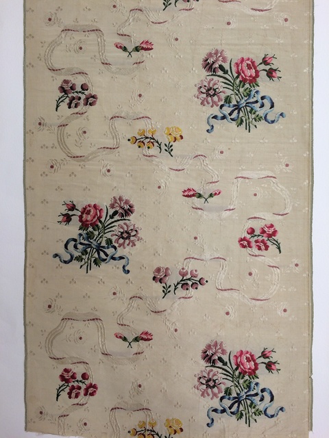 Antique Floral Embroidered Textile
