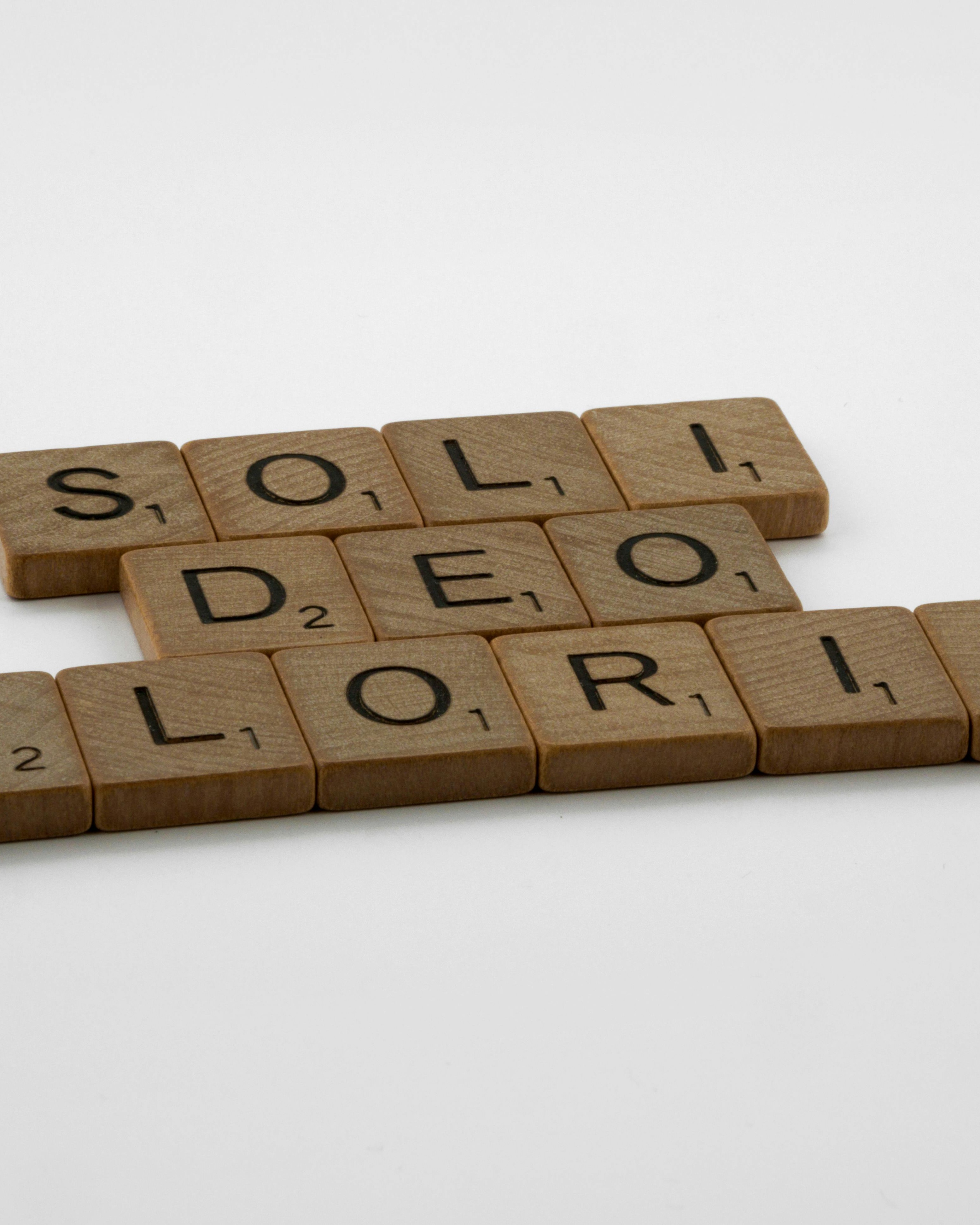 Scrabble Tiles Spelling Multiple Words