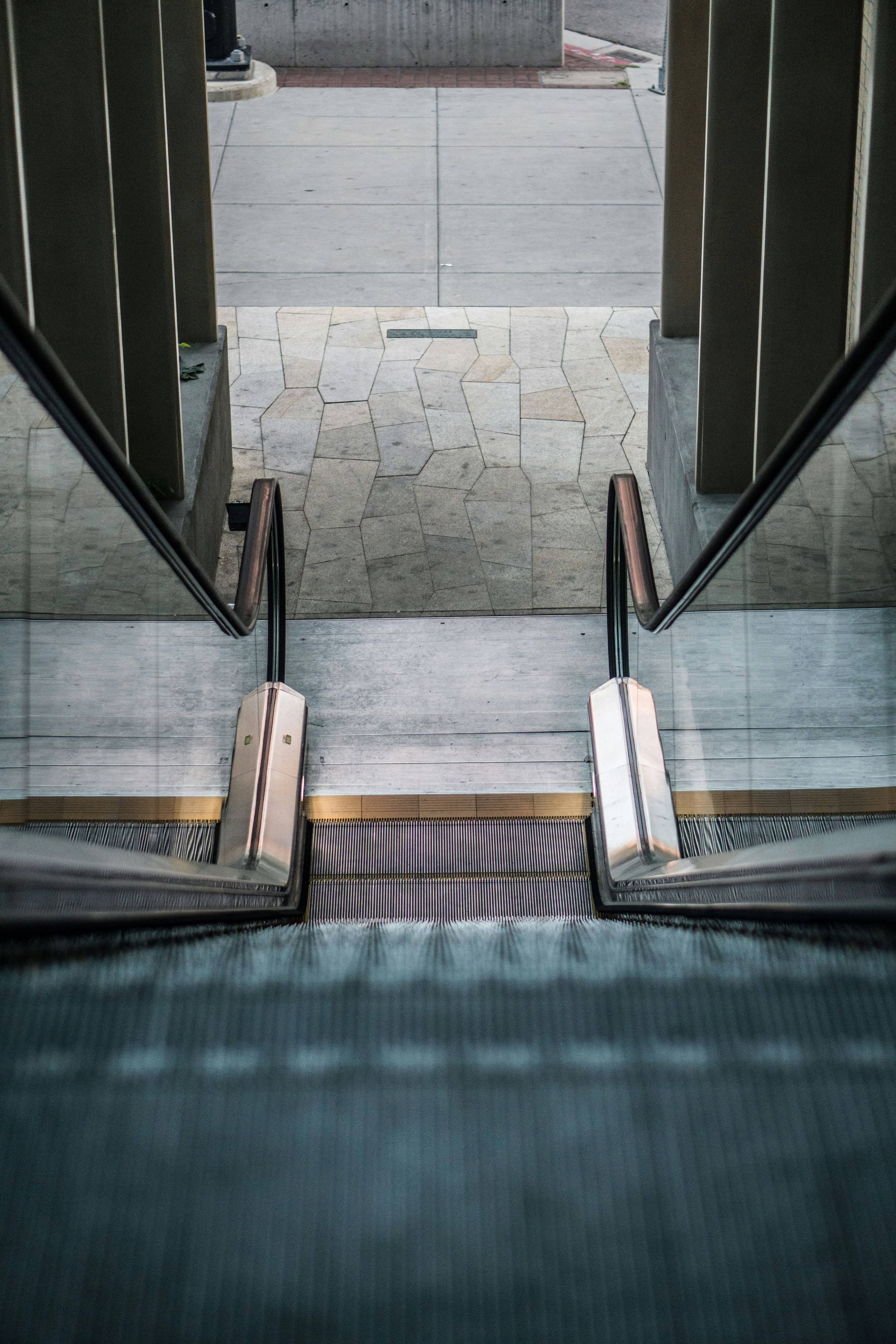 Downward Escalator to Outdoor Exit