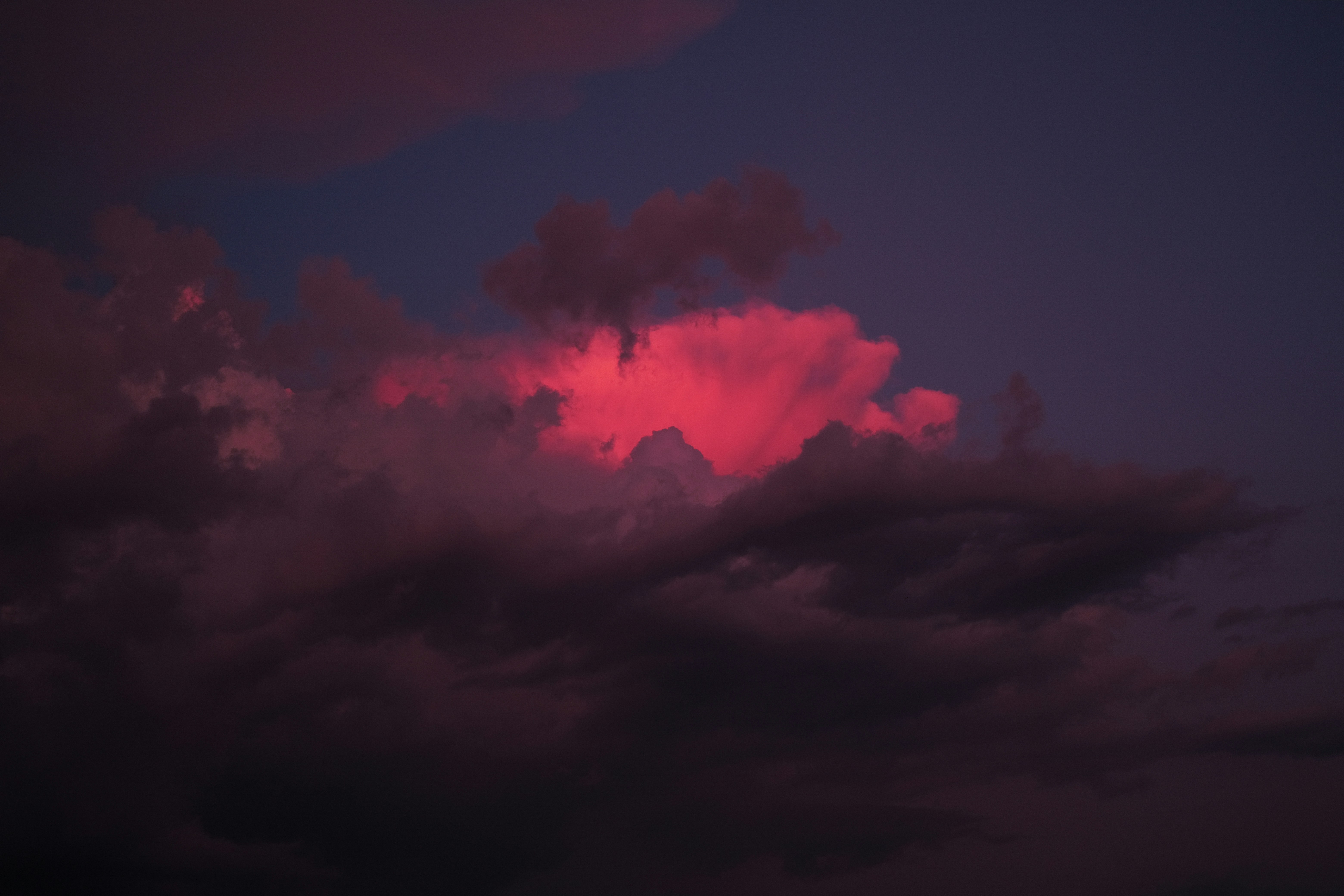 Dusk Sky with Red Clouds