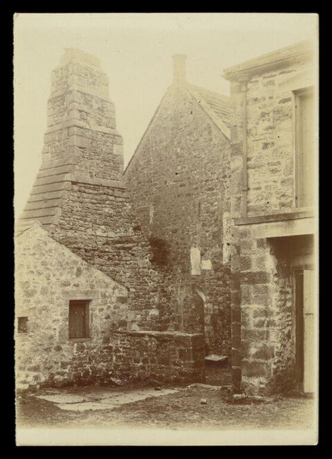 Vintage Photo of Old Stone Buildings