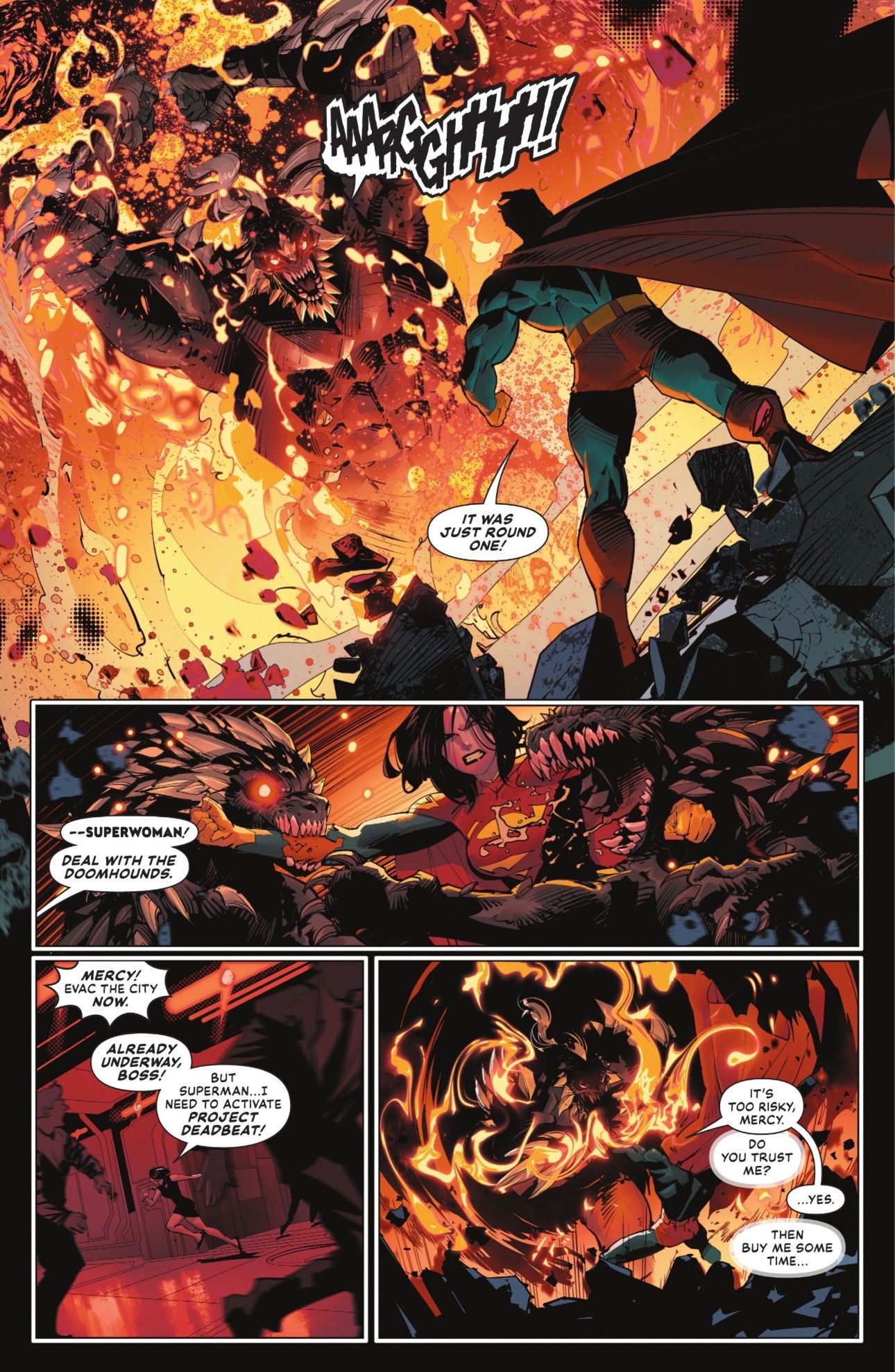 Superhero Battle Comic Page