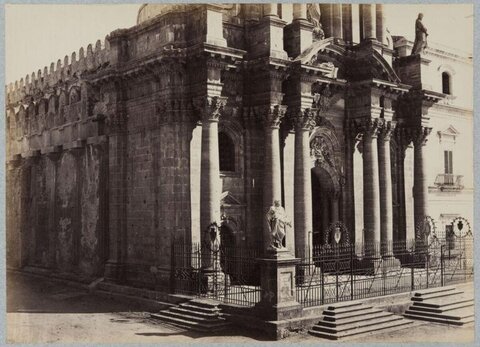 Old Photo of Cathedral Facade