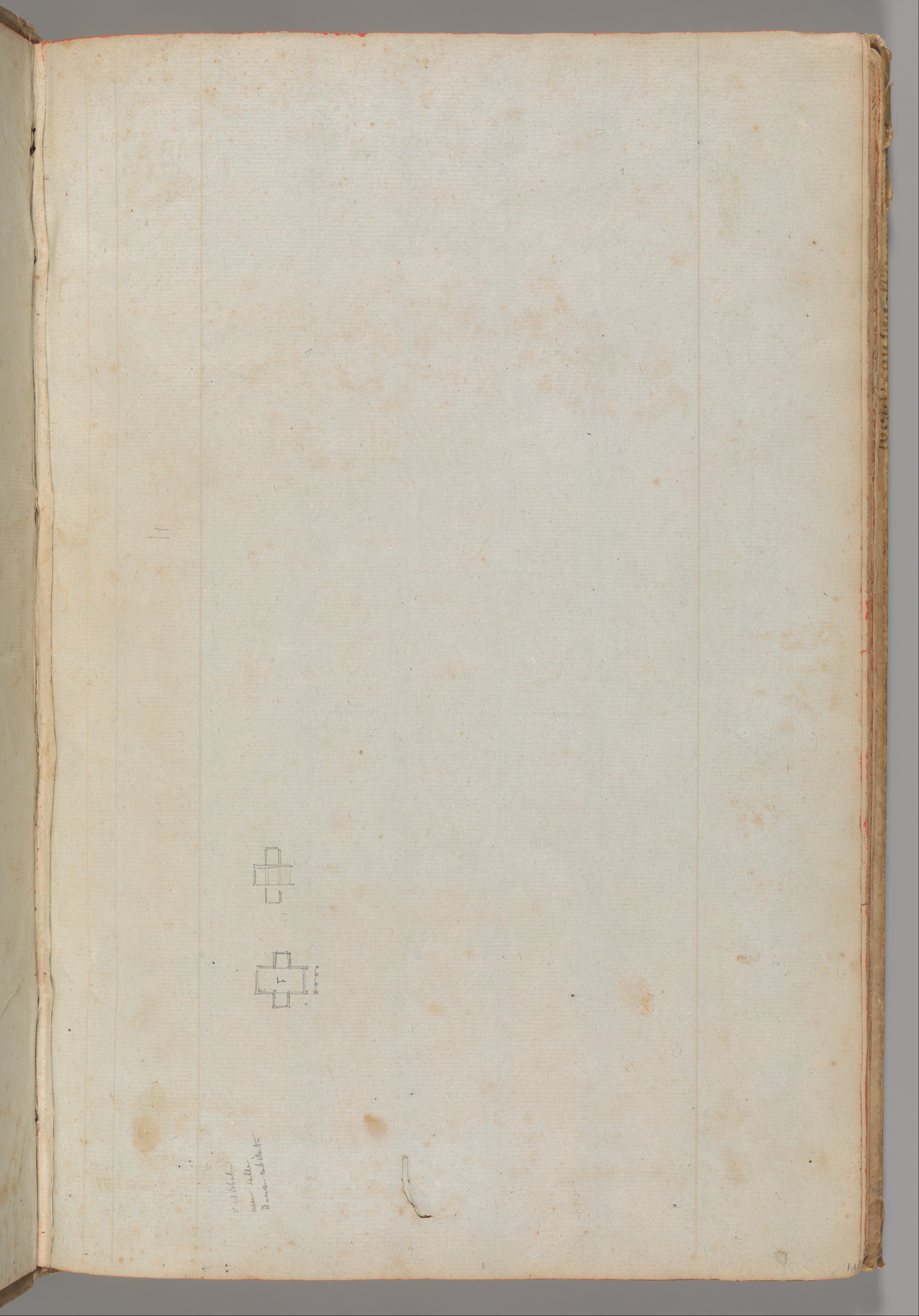 Old Manuscript Page with Small Sketches