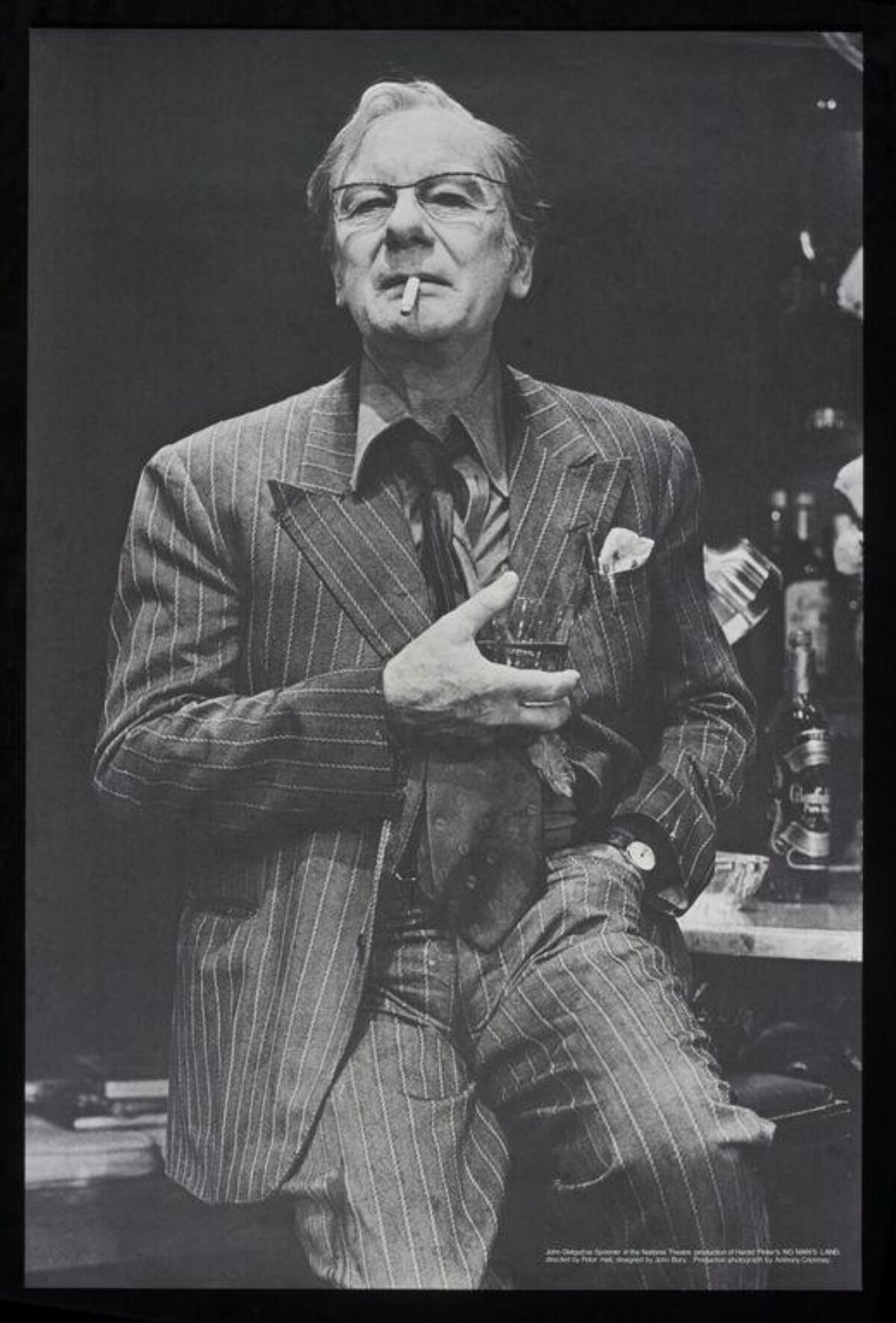 John Gielgud in No Man's Land Production