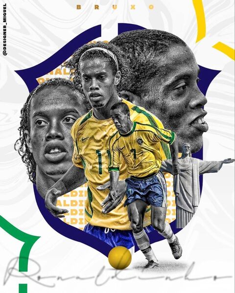 Ronaldinho Brazil Football Tribute Poster
