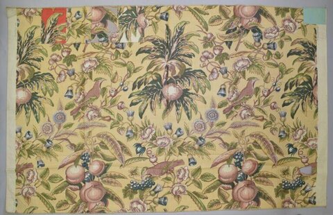 Vintage Fruit Bird Printed Fabric