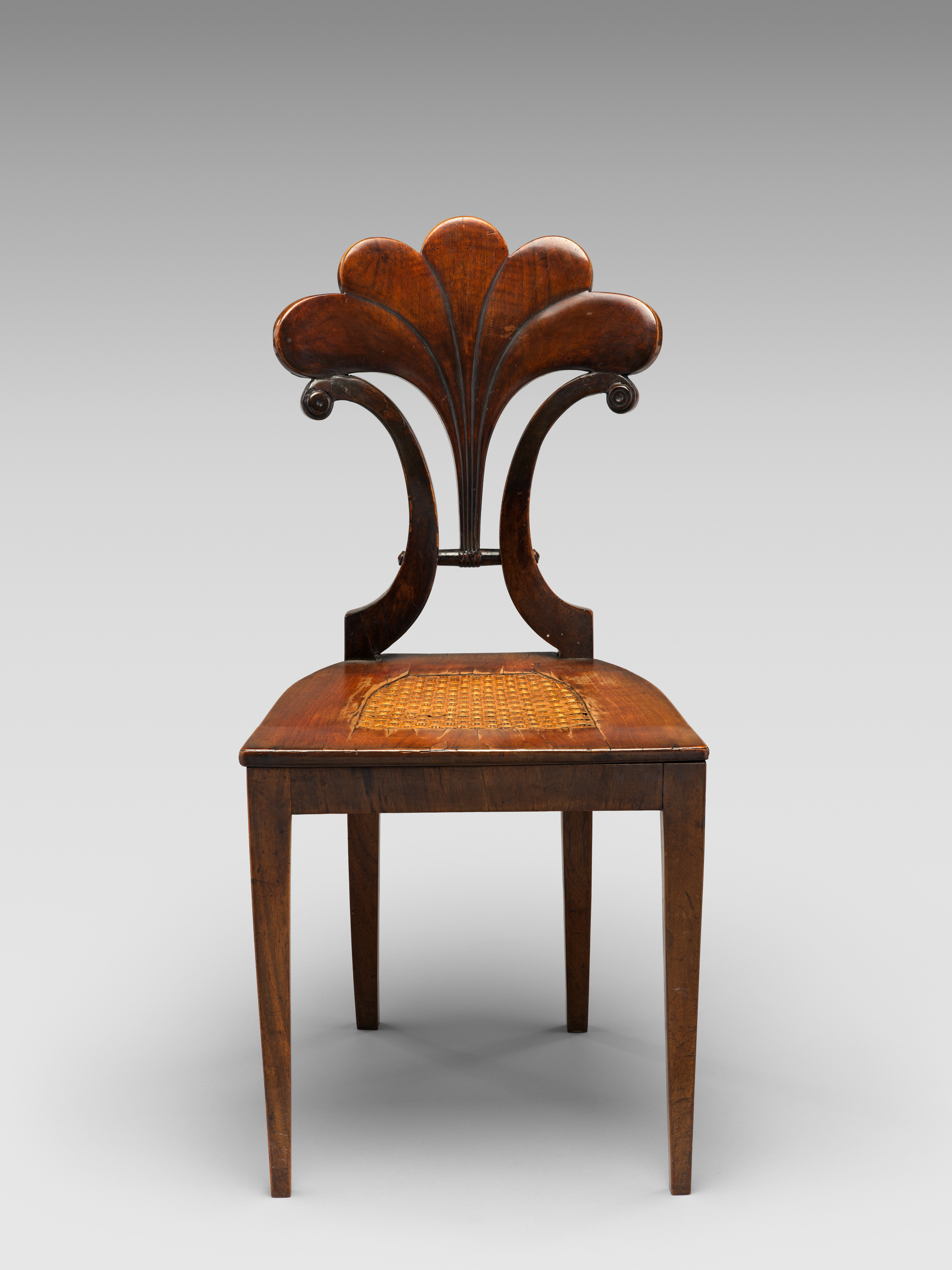 Antique Fan-Back Wooden Side Chair