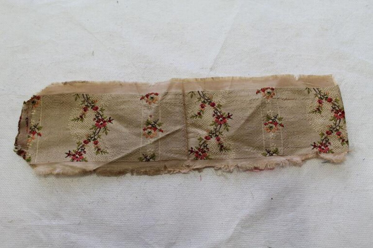 Vintage Embroidered Fabric Fragment