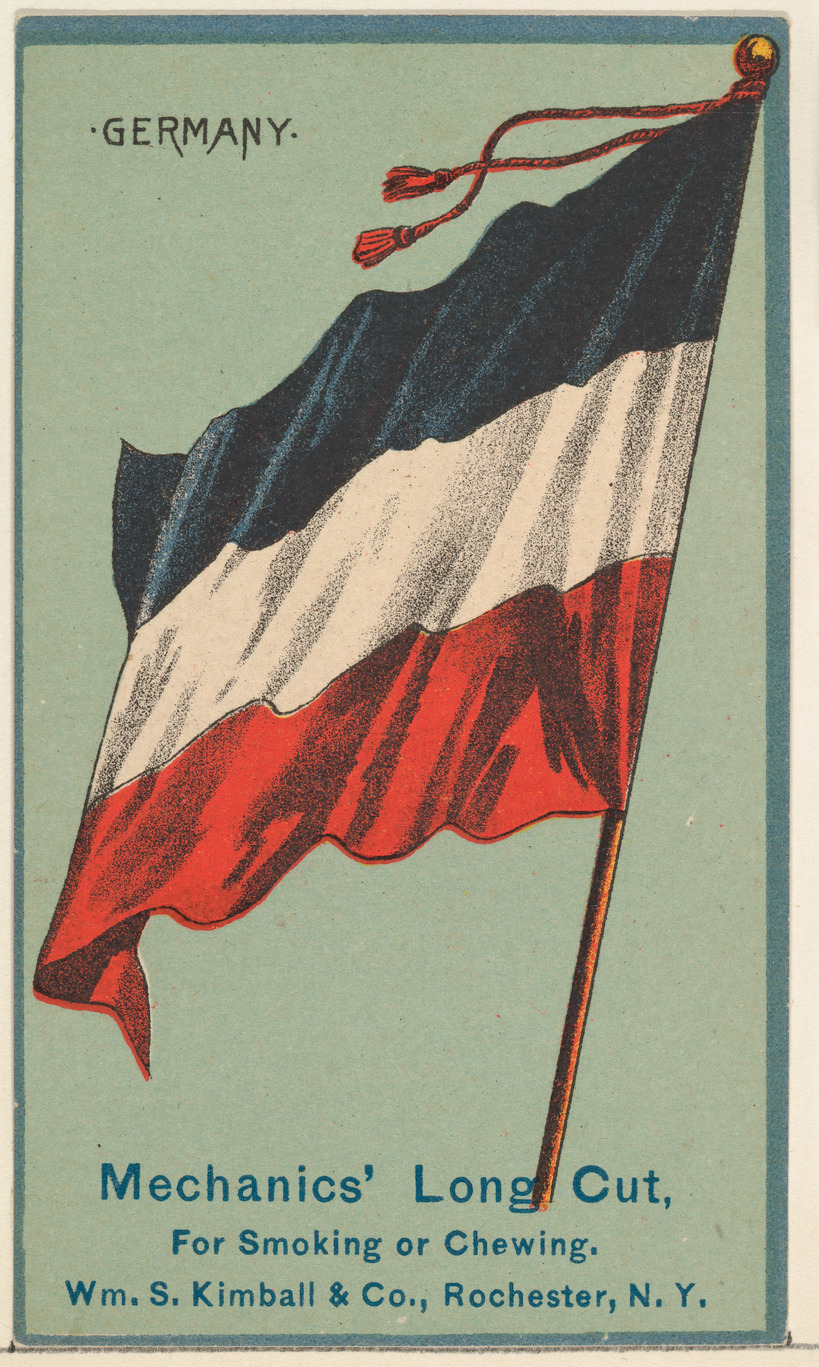 Vintage German Flag Tobacco Ad Card