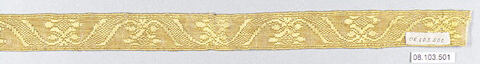 Golden Woven Textile Trim Sample