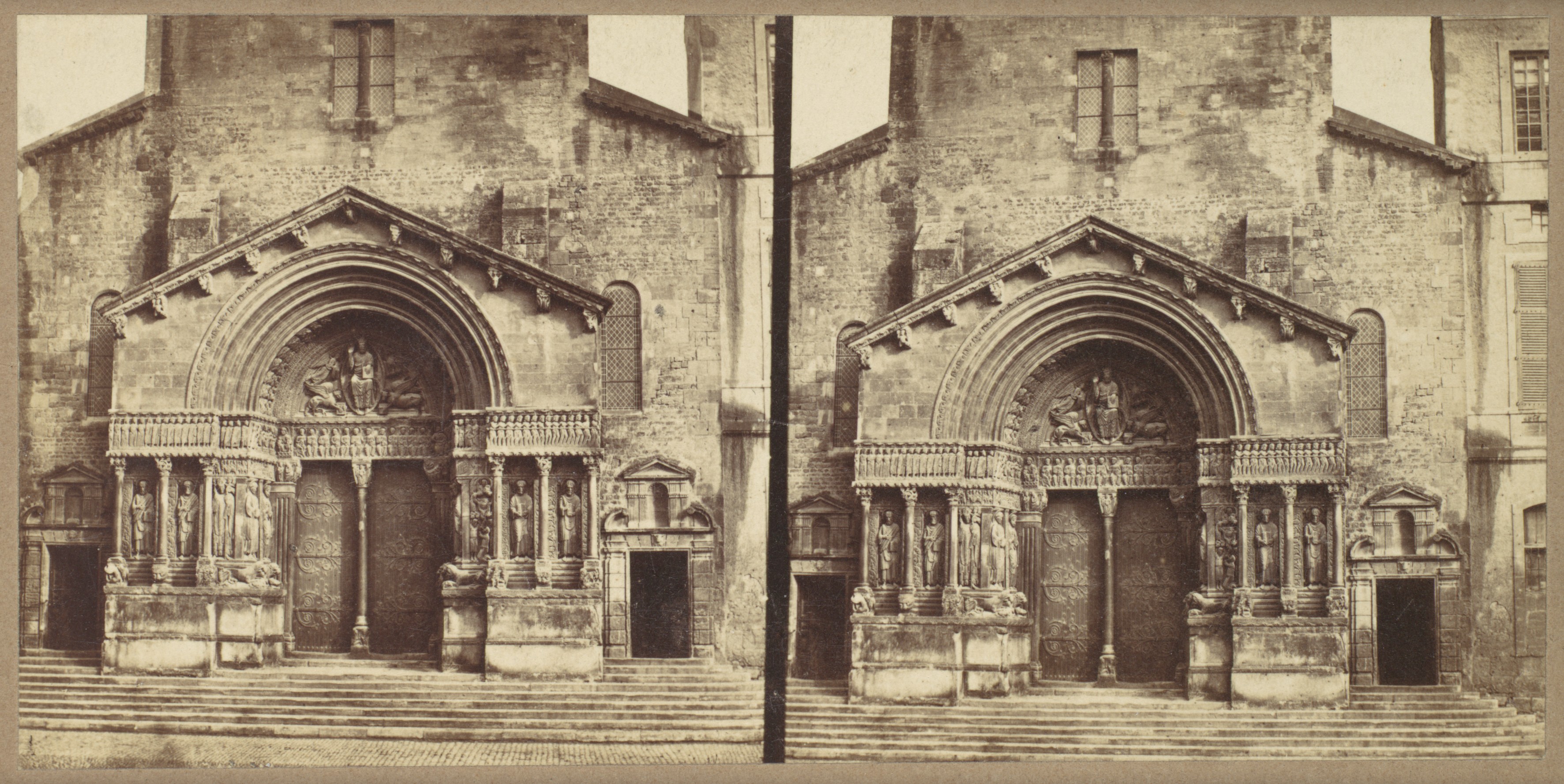 Stereoscopic Photo of Church Facade — Architecture Encyclopedia