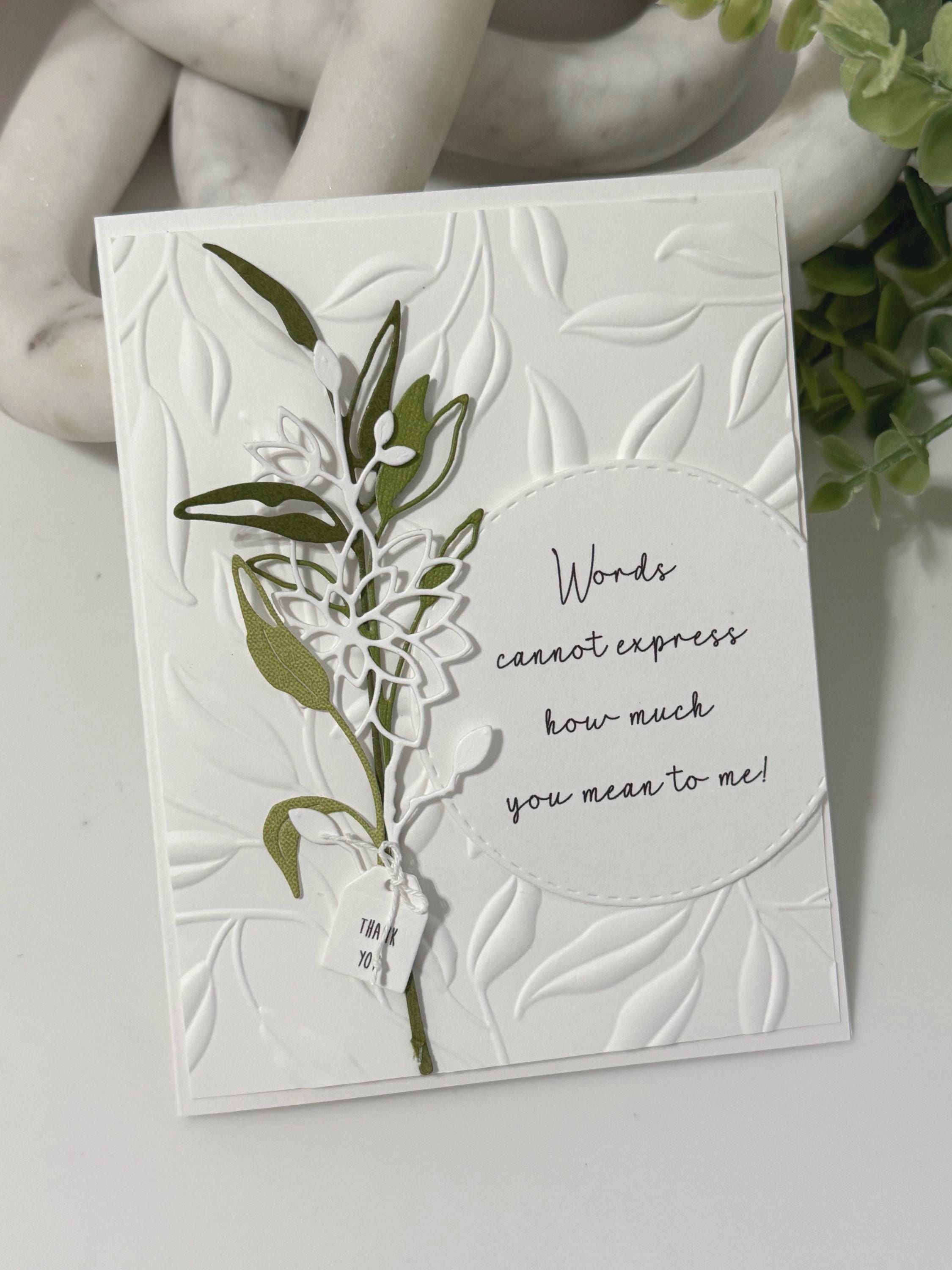 Handmade Botanical Thank You Card