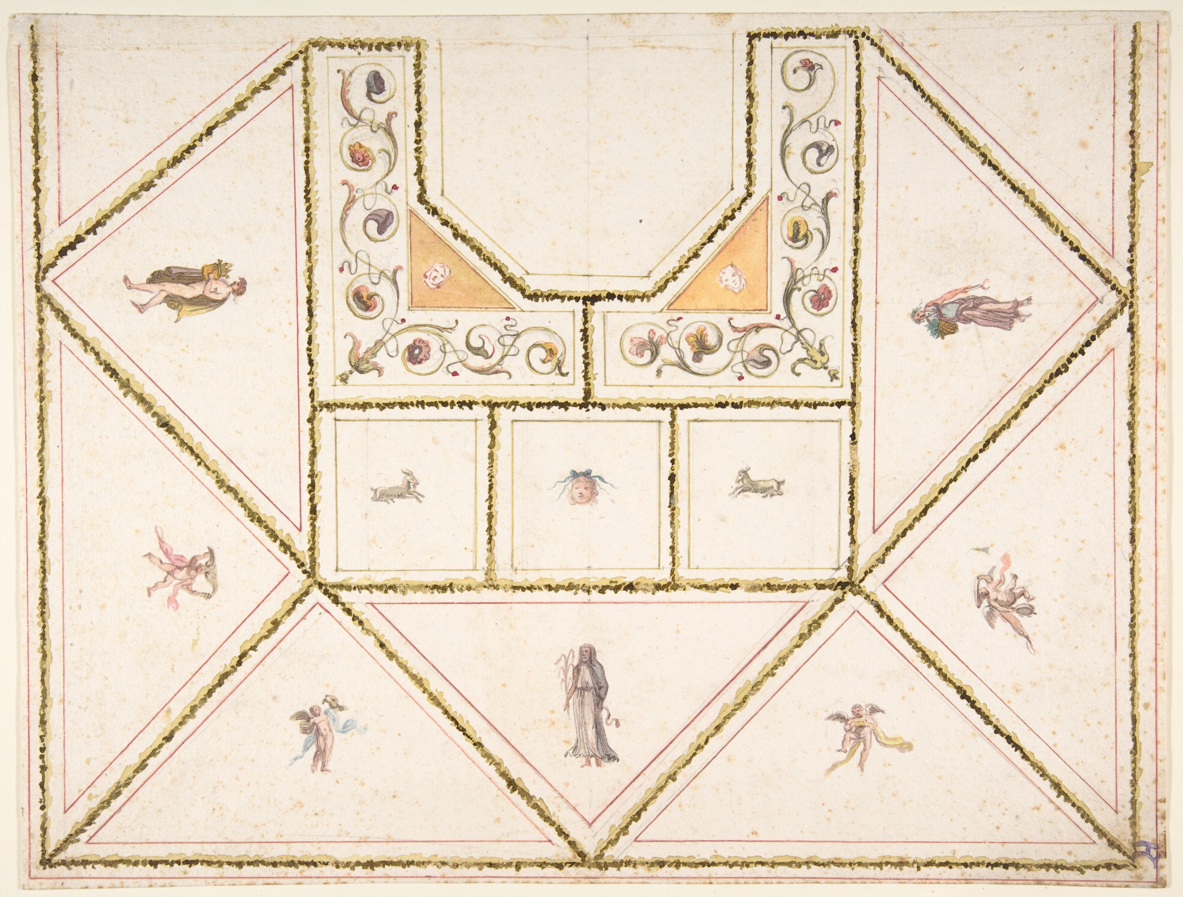 Ornate Ceiling Design Sketch