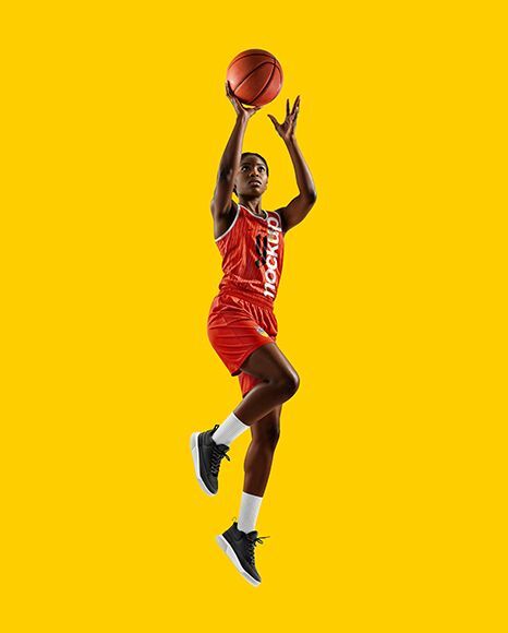 Female Basketball Player Shooting