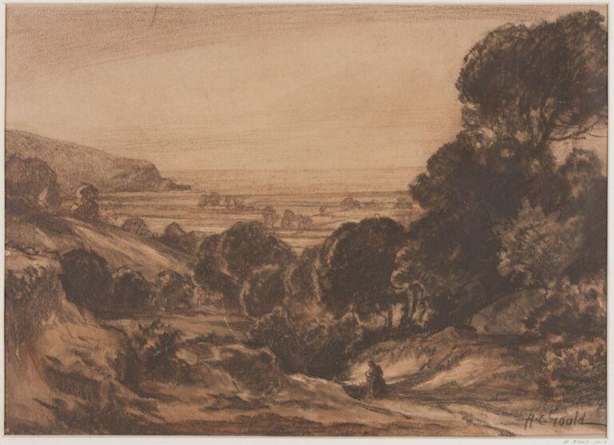 Extensive Valley Landscape Sketch
