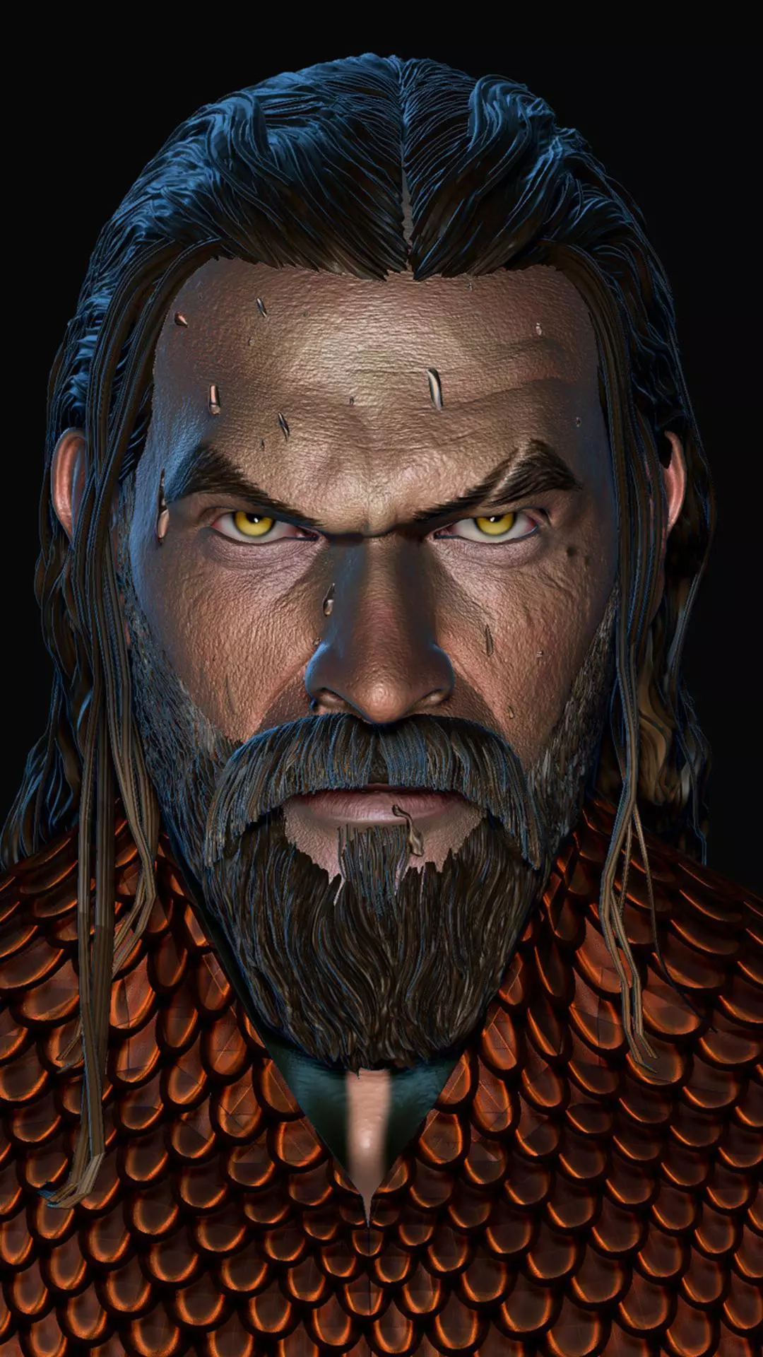 Fantasy Warrior 3D Portrait