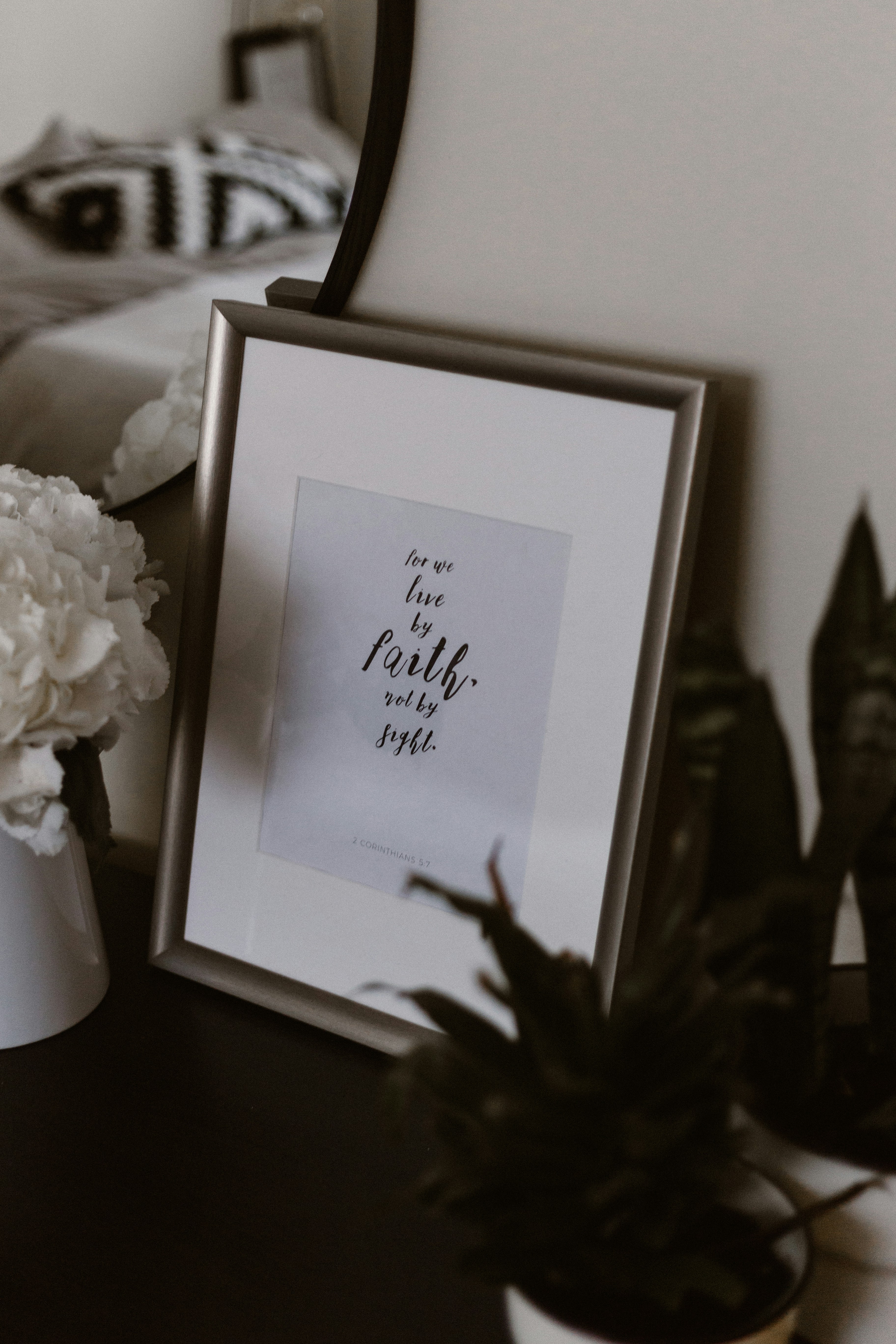 Framed Bible Verse Bedroom Decor