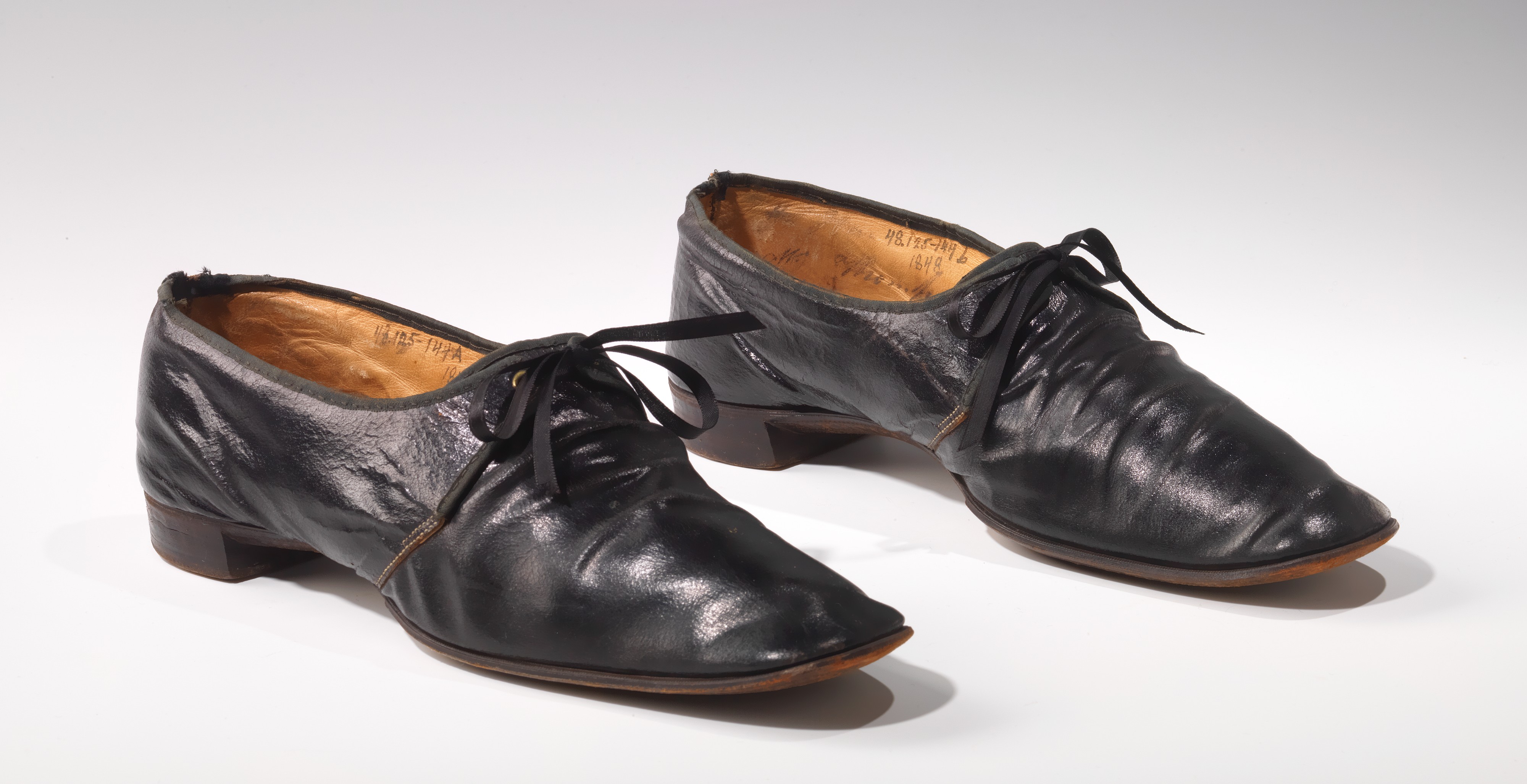 Pair of Vintage Black Leather Lace-up Shoes