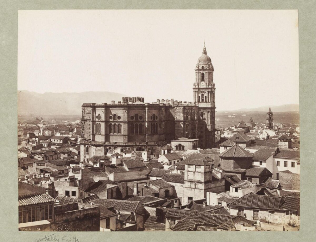 Vintage View of Malaga Cathedral