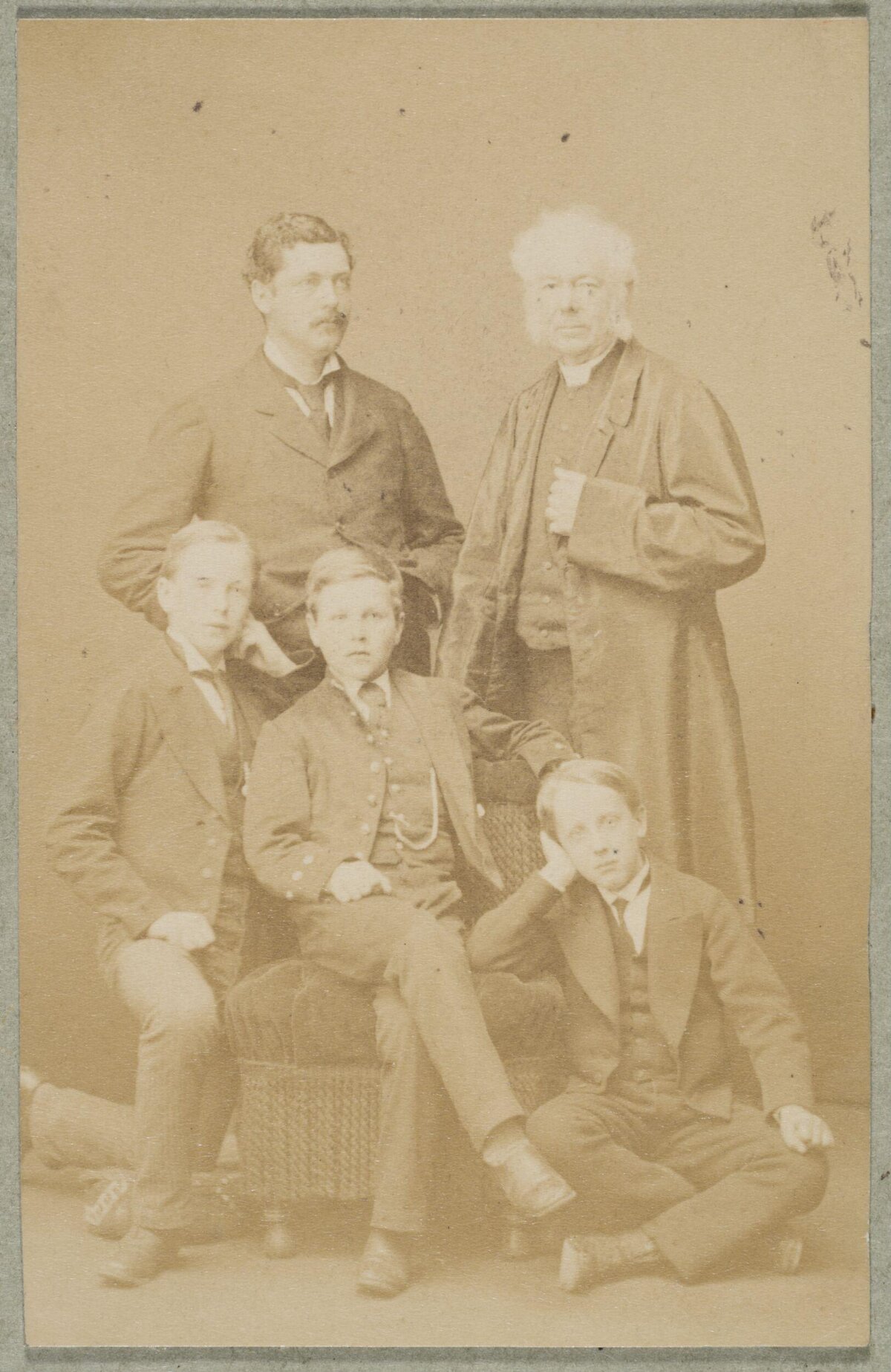 Vintage Group Portrait of Five Men