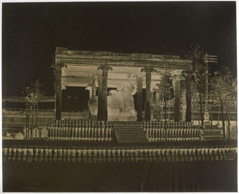 Ancient Temple with Nandi Bull Statue
