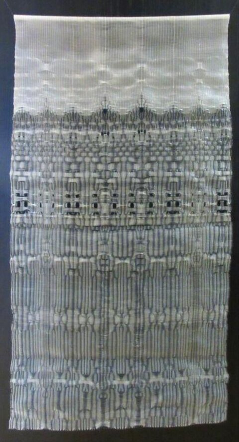 Monochrome Architectural Pattern Woven Textile