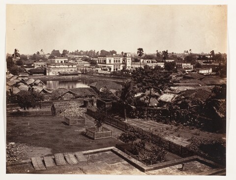 Vintage Panoramic View of Indian Town
