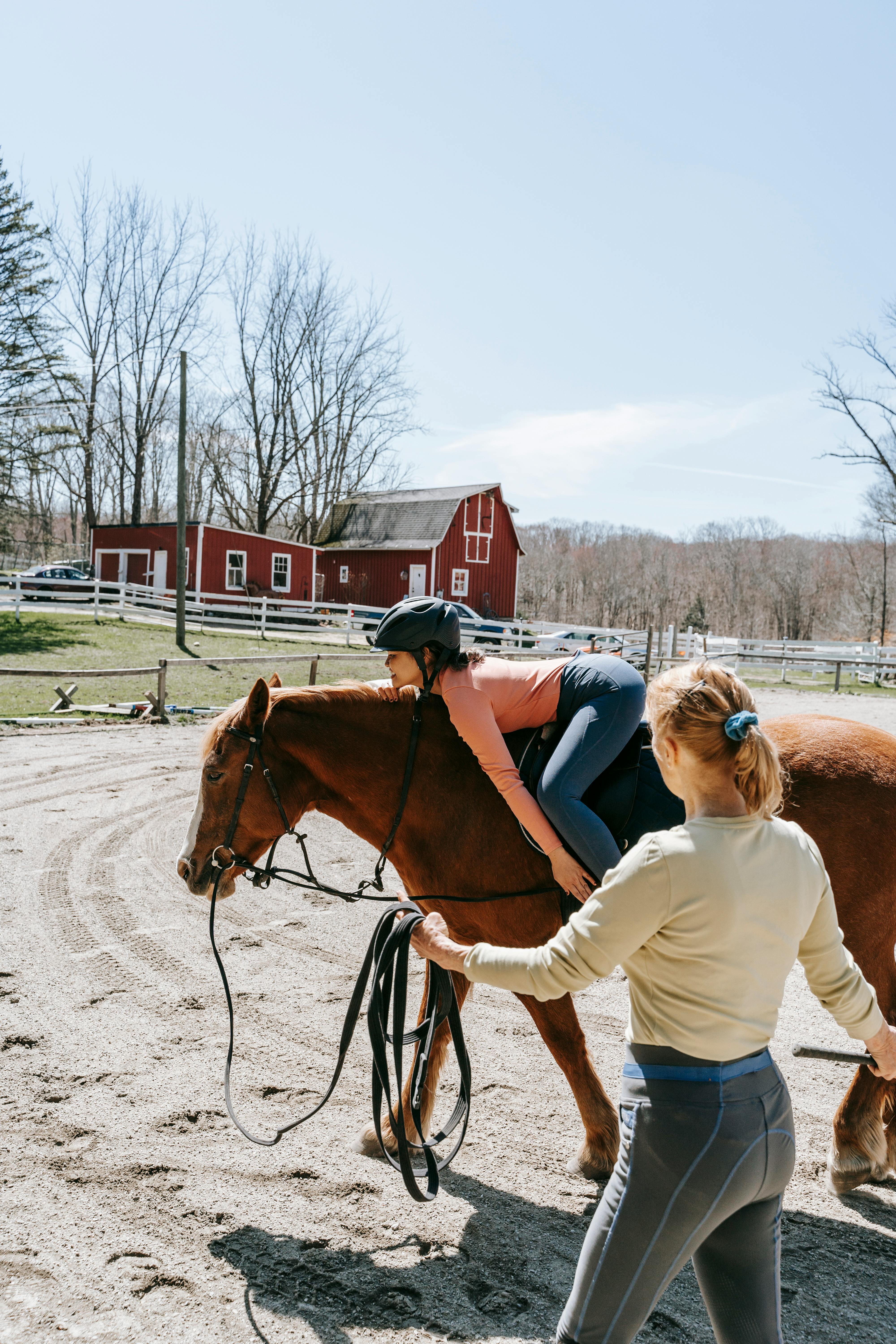 Horse Riding Lesson at Farm