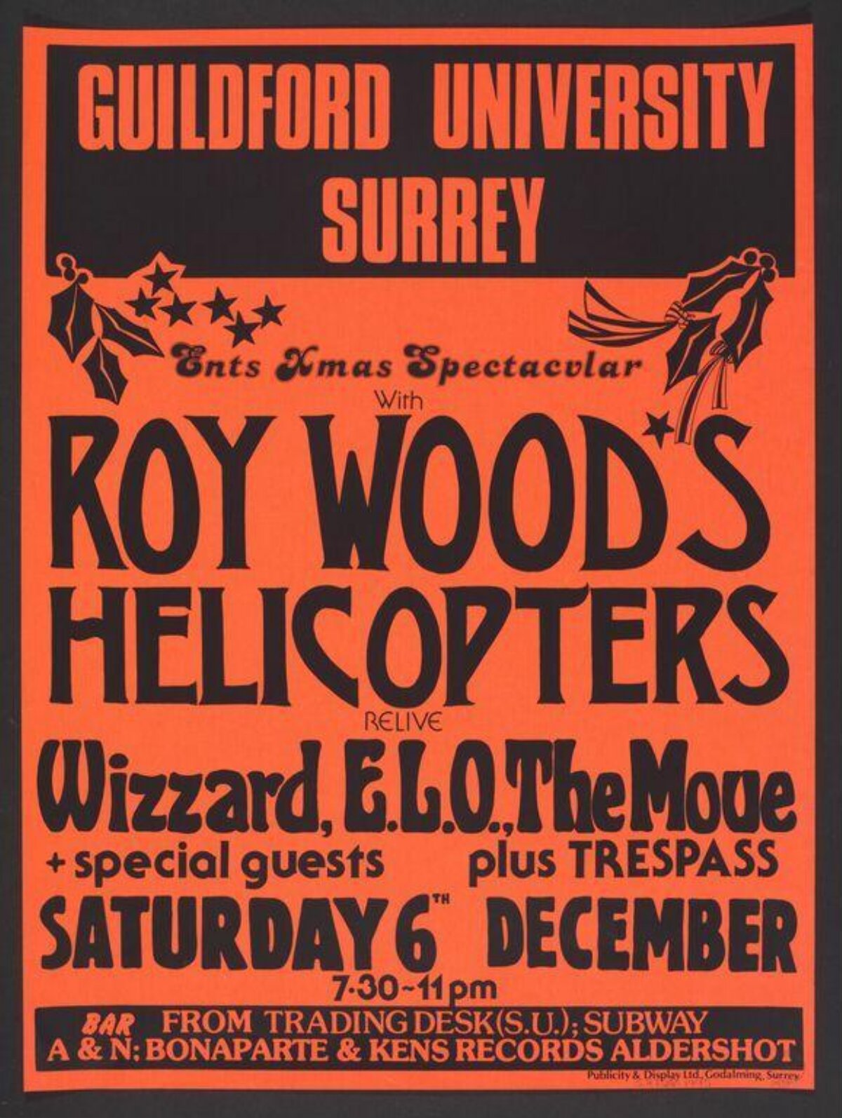Roy Wood Christmas Concert Poster