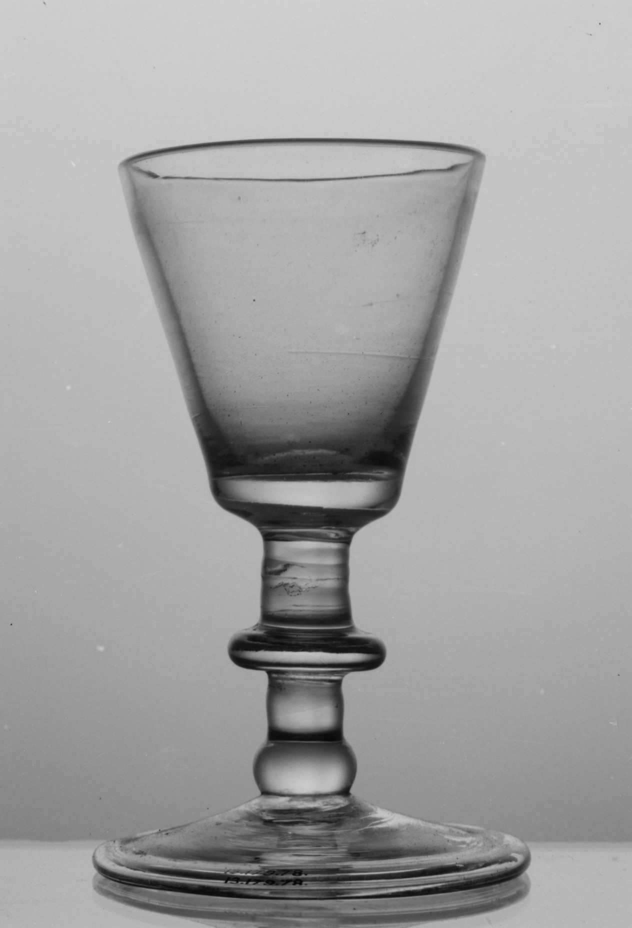 Vintage Clear Stemmed Glass Goblet