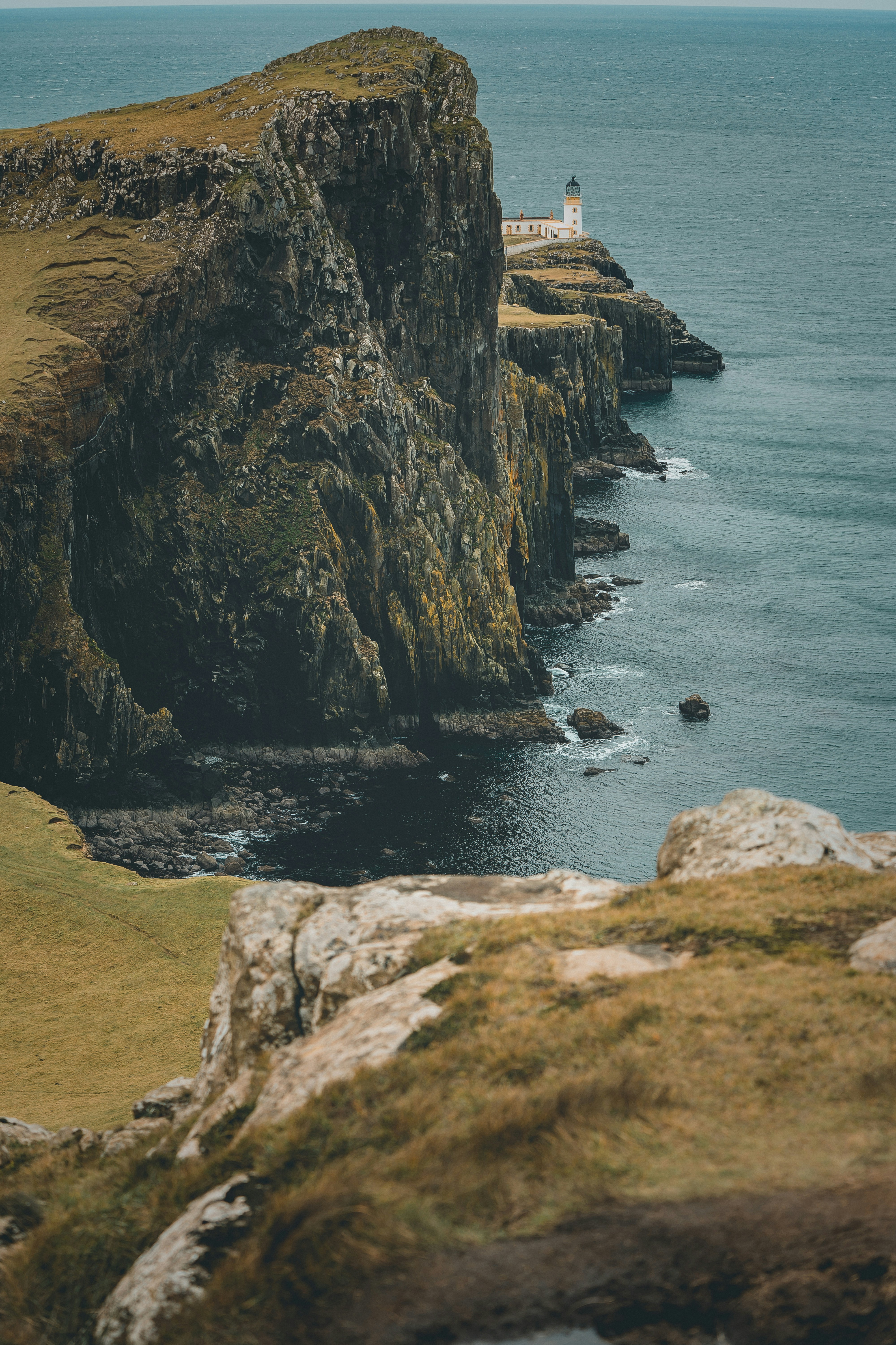 Cliffside Lighthouse by the Sea