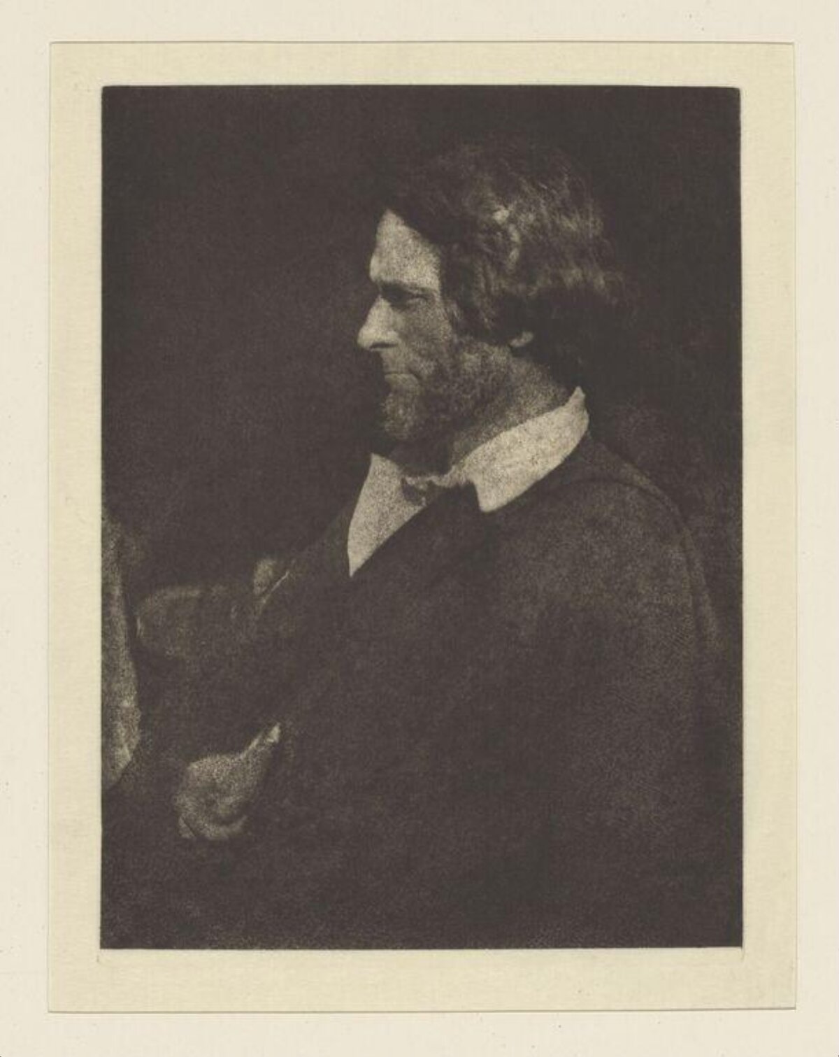 Vintage Side Profile Portrait of Man