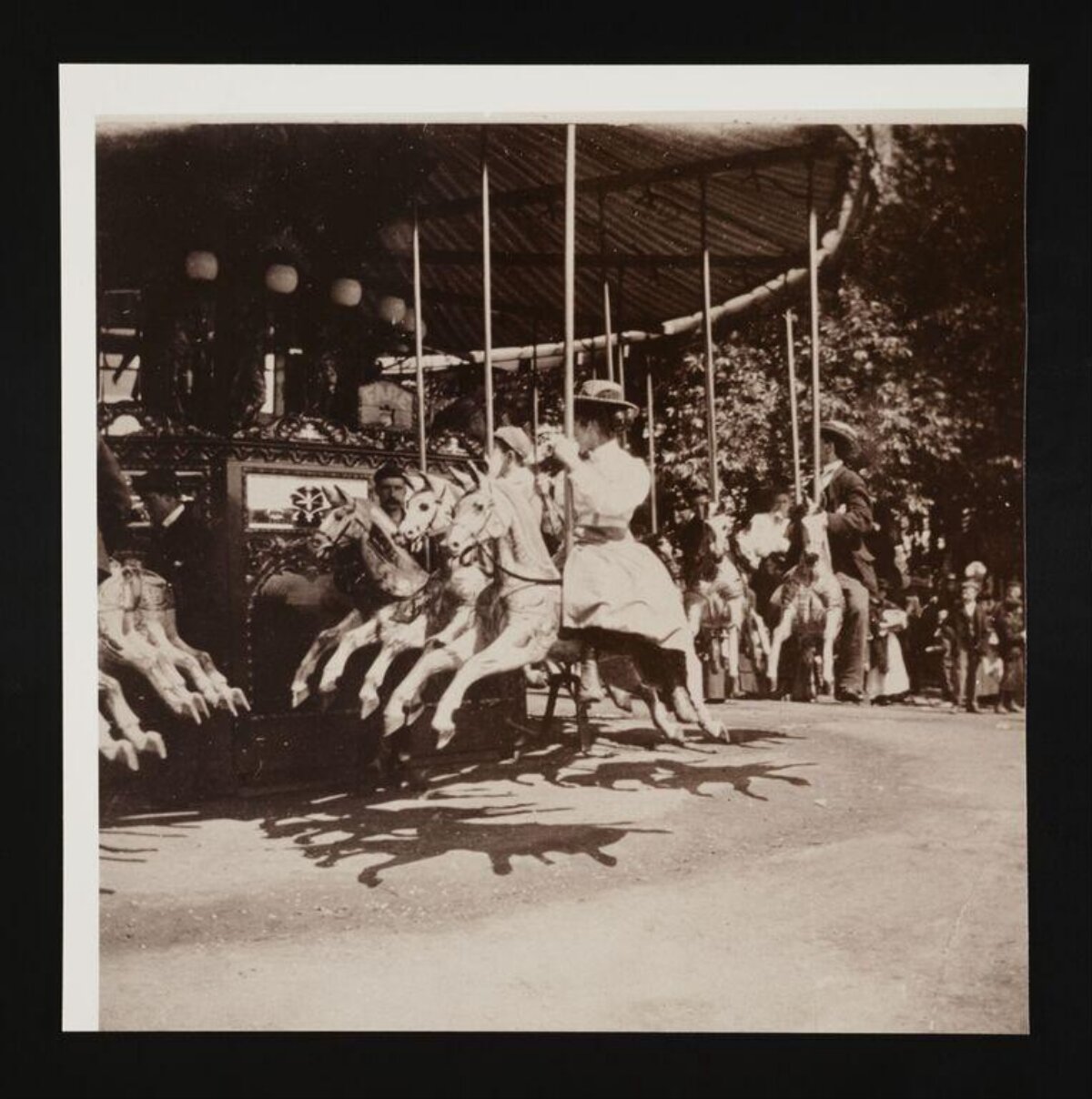Vintage Outdoor Carousel Scene