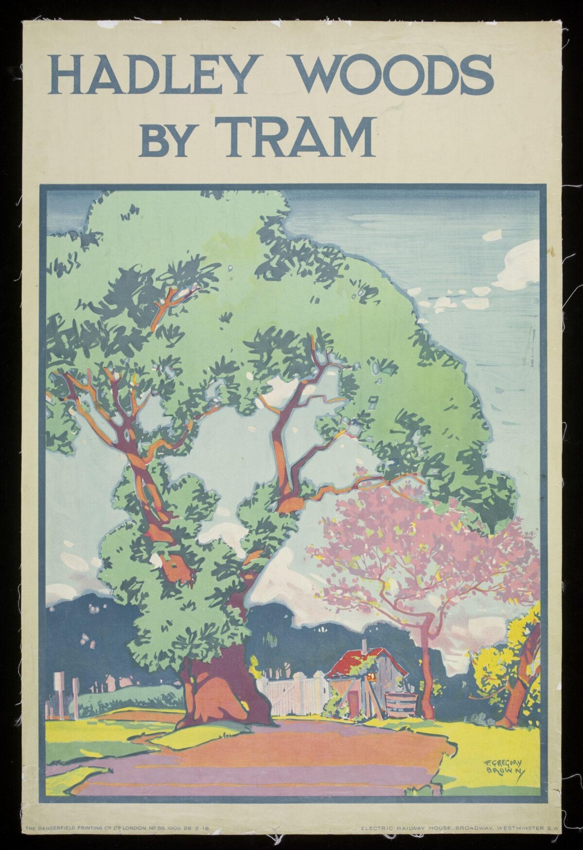 Hadley Woods by Tram Travel Poster