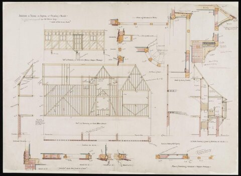 Vintage House Addition Architectural Drawing