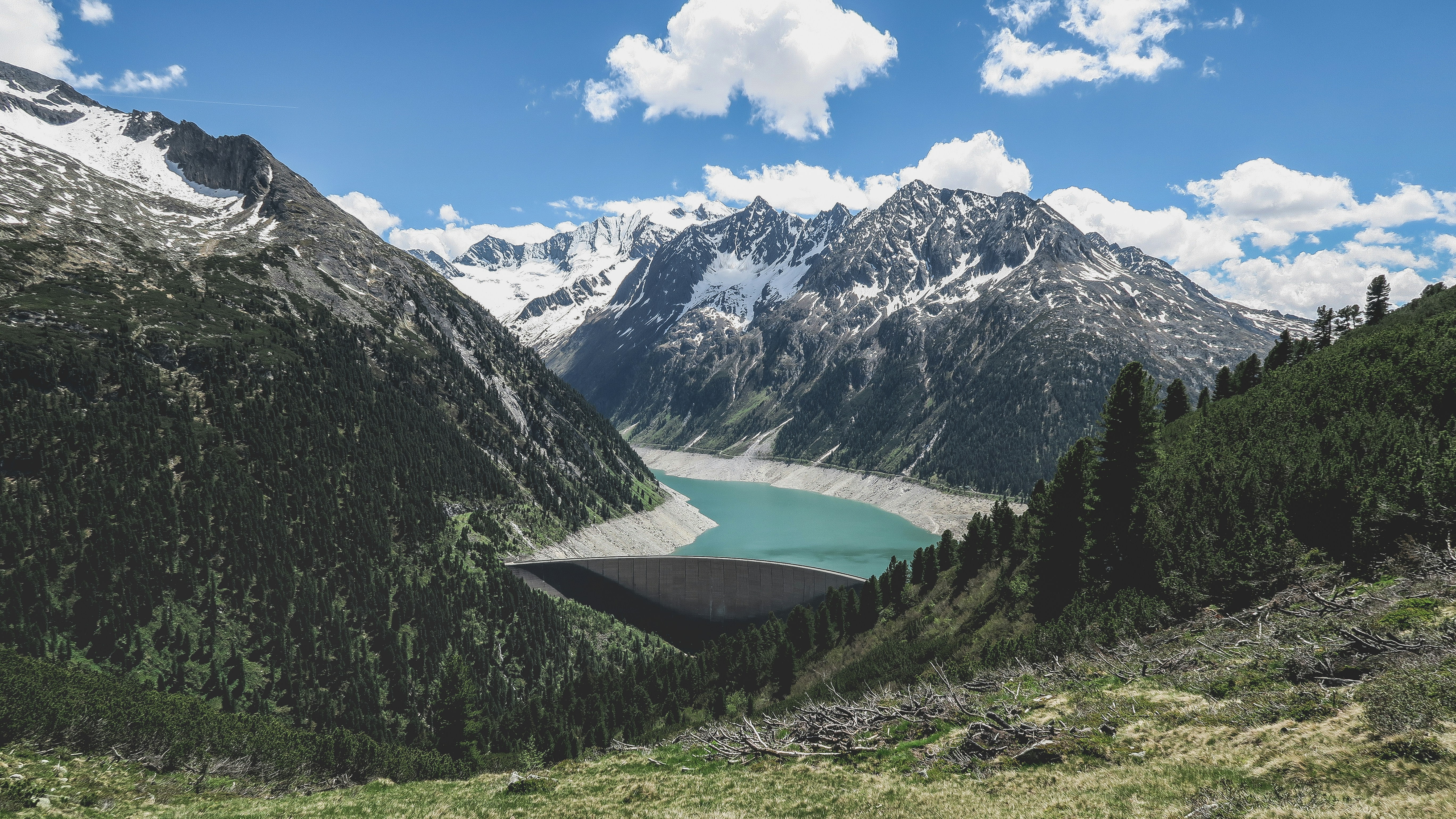 Alpine Dam and Reservoir Landscape