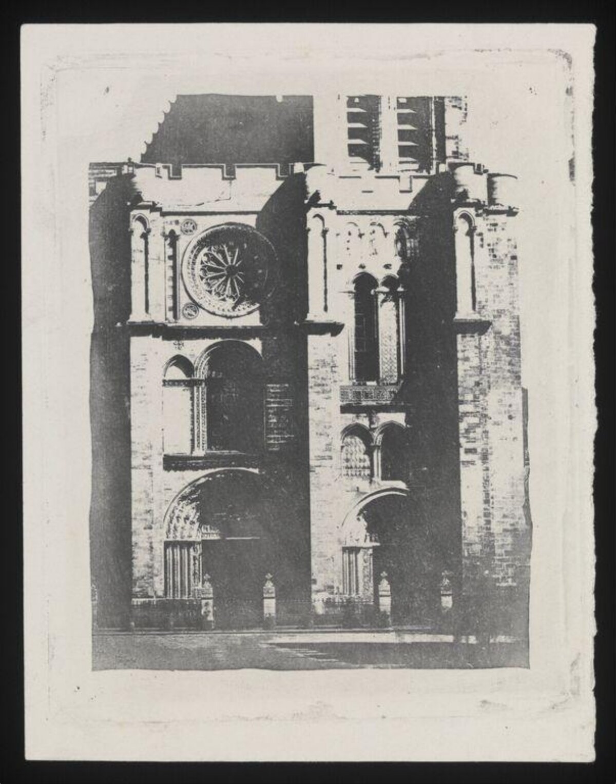 Black and White Gothic Church Facade