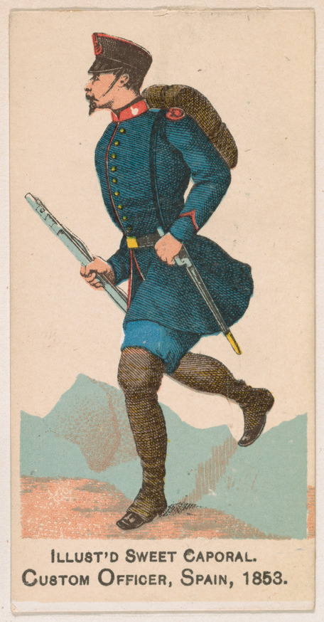 1853 Spanish Custom Officer Illustration