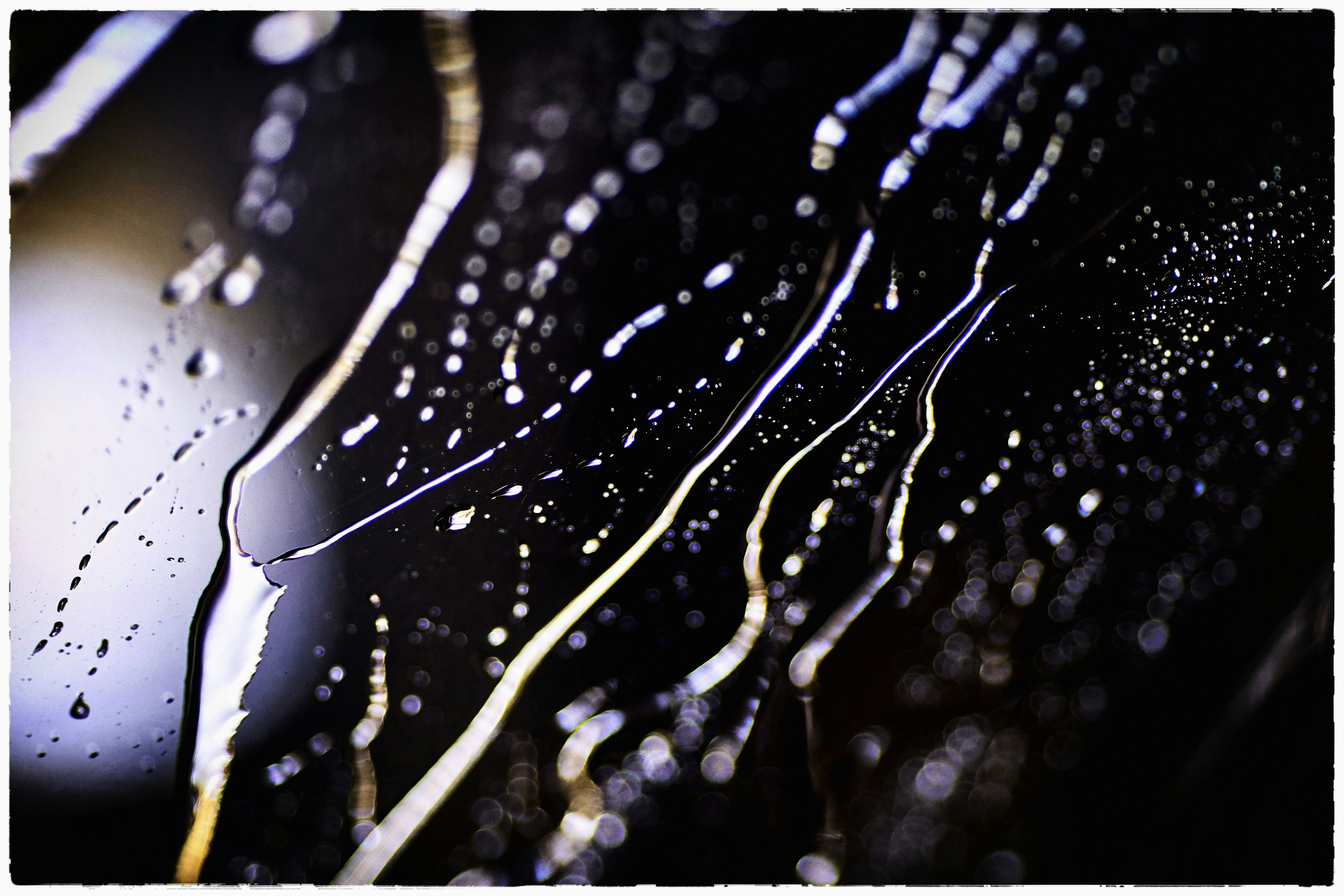 Water Streaks on Glass